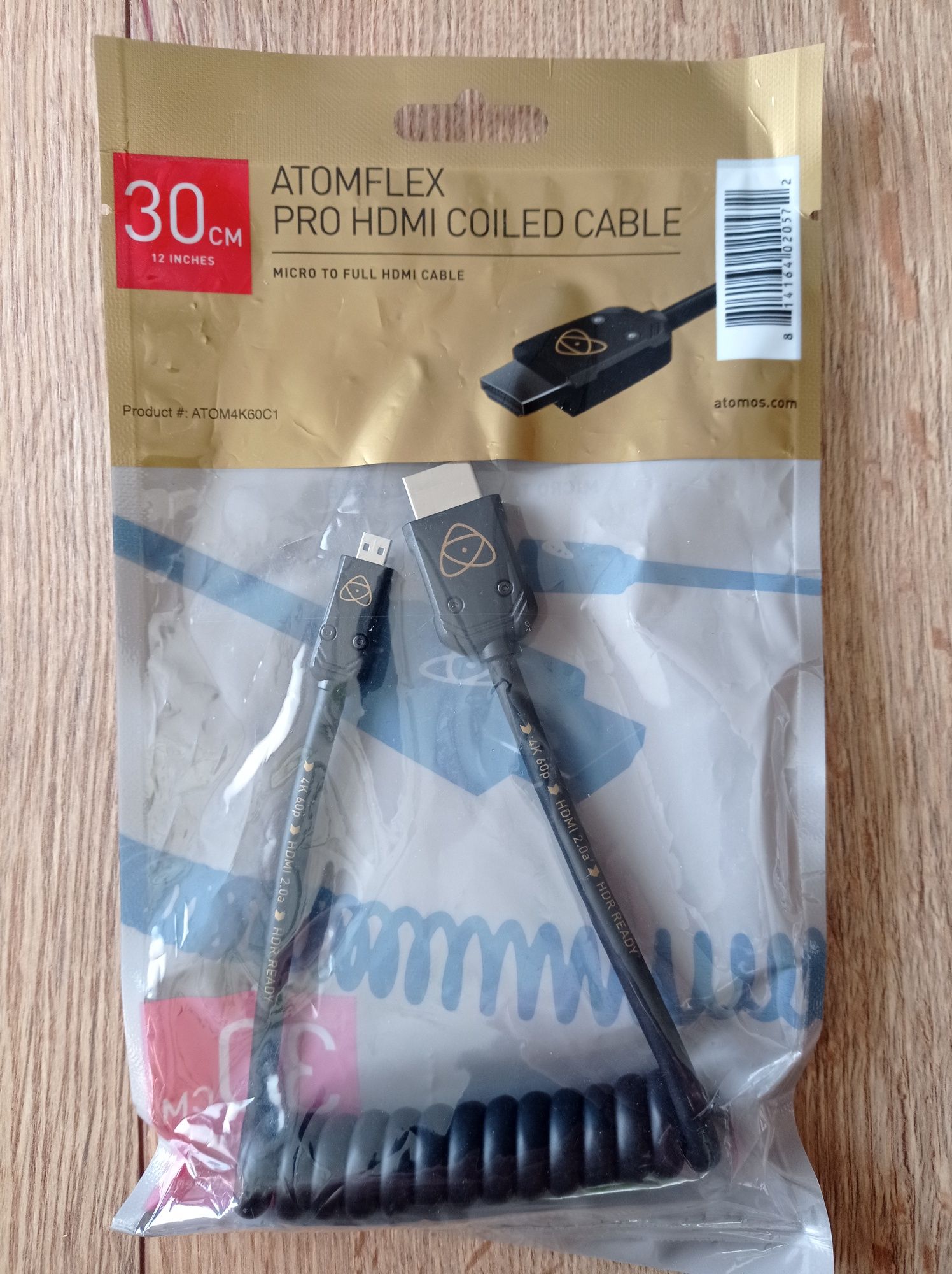 Кабель Atomos AtomFLEX Coiled Micro-HDMI to HDMI Cable (14 to 24")60cm