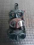Conjunto máscaras mergulho/caça submarina ommer / cressi