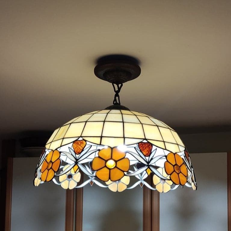 Lampa wisząca vintage styl Tiffany