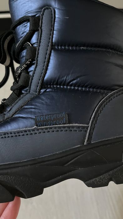 БроньТеплі дитячі зимові термо черевики водонепроникні на овчині