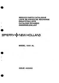 New Holland 1580 AL, 1540AL, 122, 140, 133, 135, katalog częsci