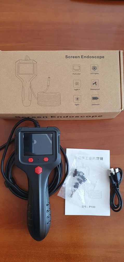 Эндоскоп (бороскоп, ендоскоп) P100 2.4" 1080P IPS 5.5mm 2метра
