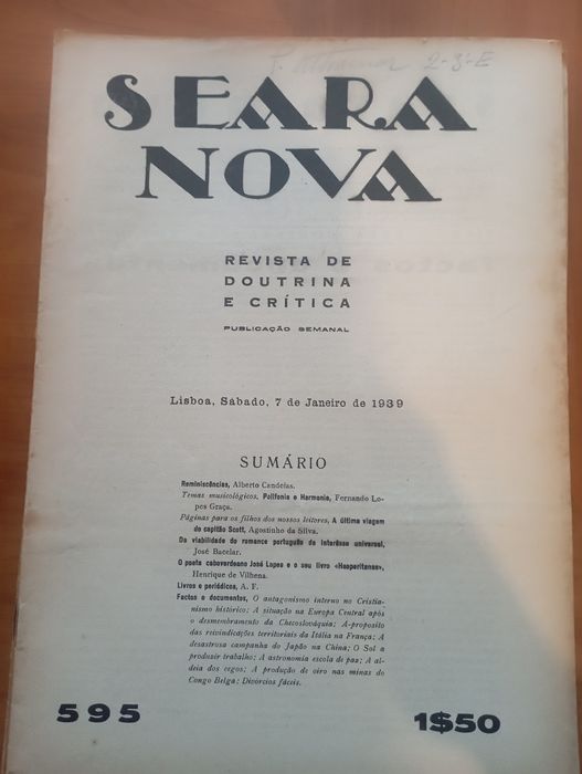 Revista Seara Nova 1939