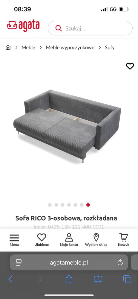 Sofa/kanapa 3-osobowa z funkcja spania