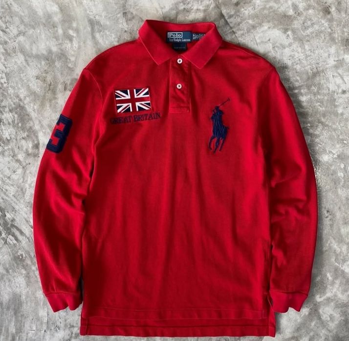 Регбийка regby Polo Ralph Lauren Great Britain vintage Chief keef drip