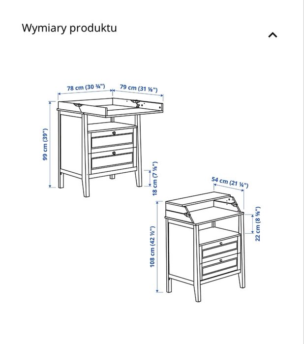Ikea Sundvik komoda z przewijakiem - stan bdb!
