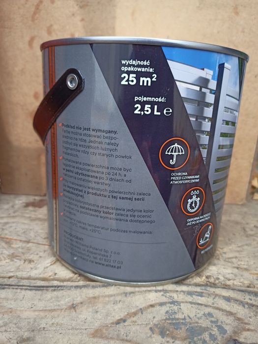 Farba do metalu ALTAX na rdzę 3 kolory puszki 0,75L i 2,5L WARTO !!