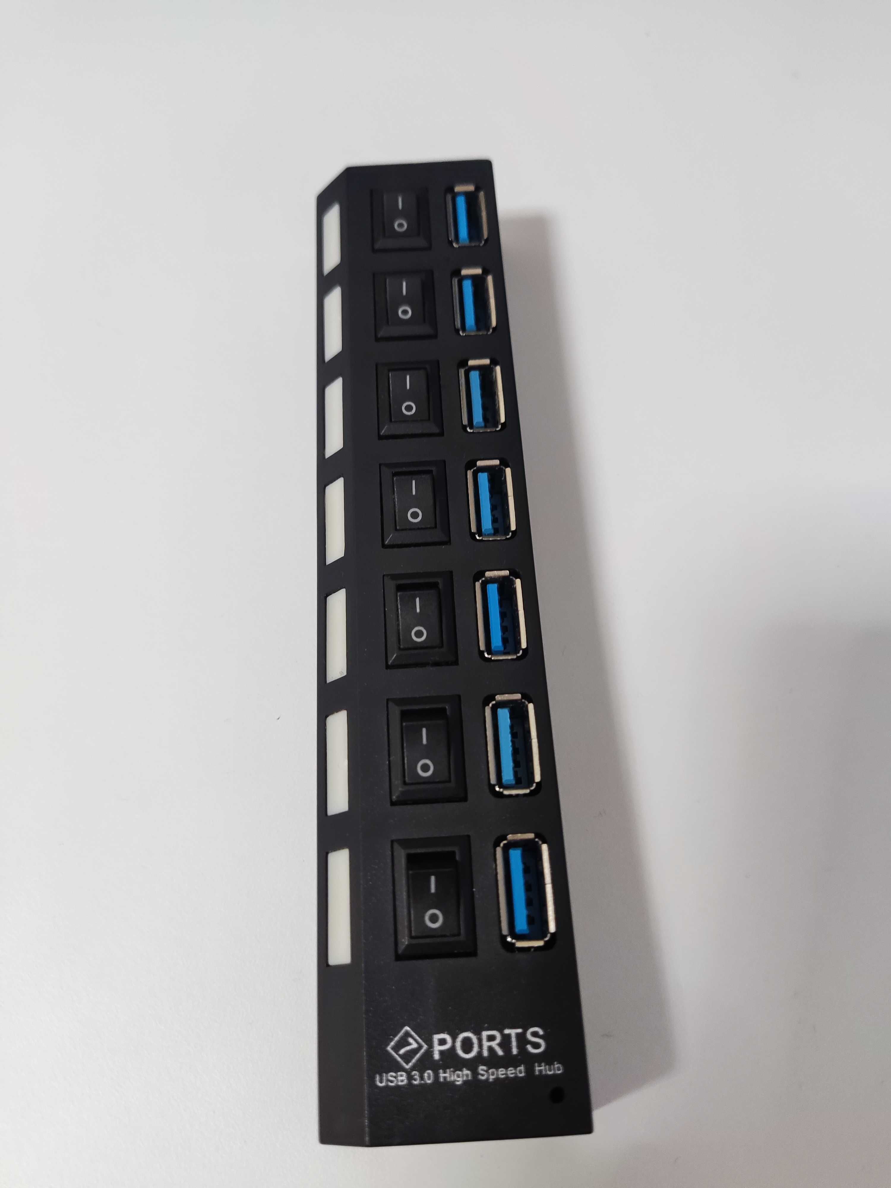 USB 3.0 Hub / rozdzielacz z dodatkowym zasilaniem - 7 portów