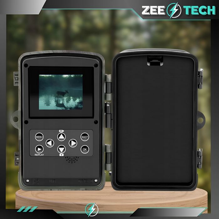 Fotopułapka Kamera Myśliwska Leśna IR PL Menu IP65 Karta 32Gb+Baterie