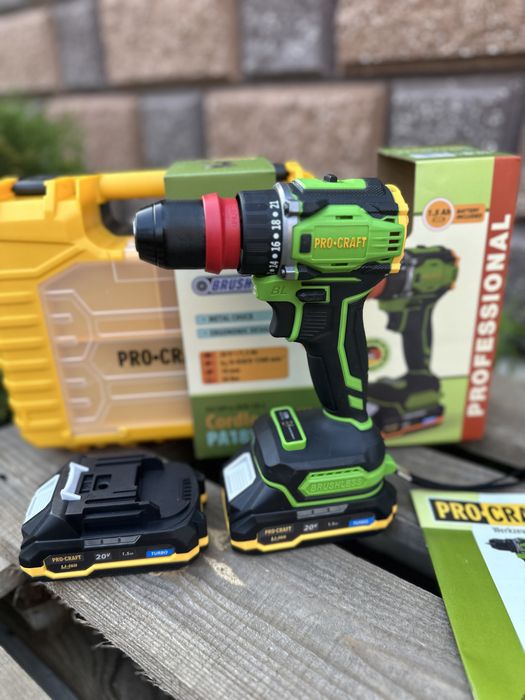 Акумуляторний шуруповерт Procraft Pa18pro Dfr безщітковий