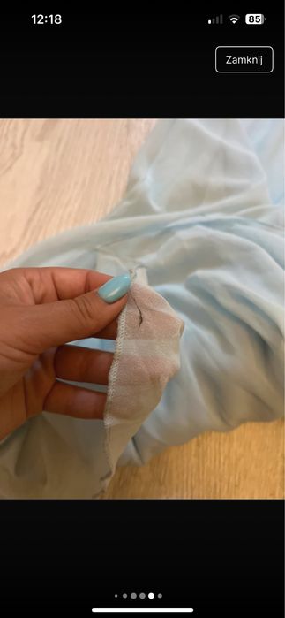 Niebieska suknia długa