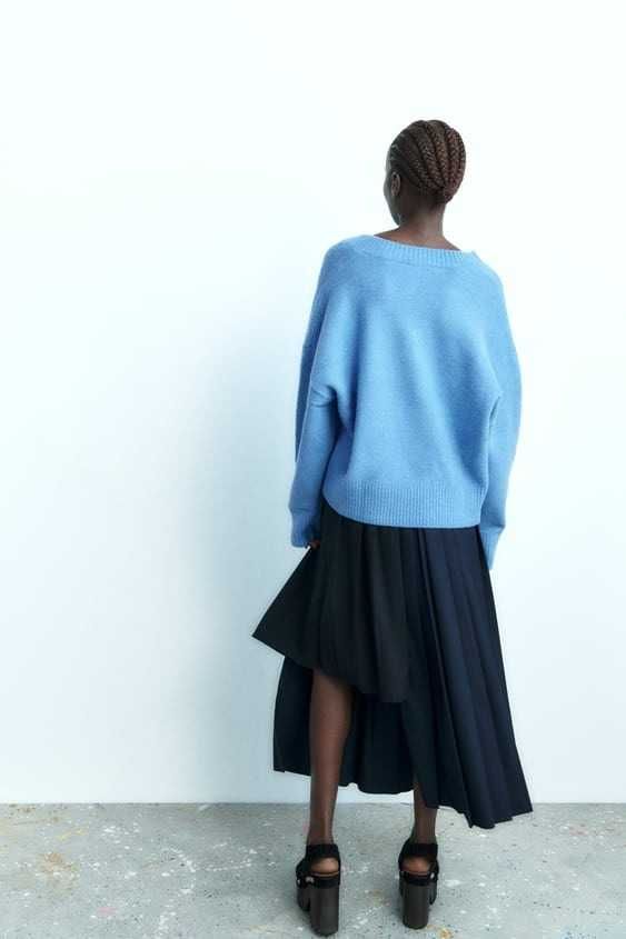 Мериносовый джемпер от Zara  новая коллекция свитер пуловер ZARA