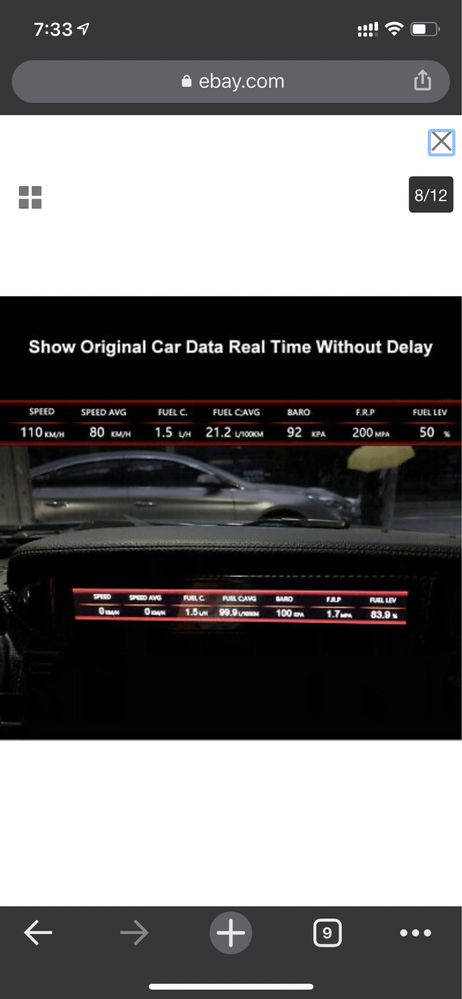 Экран пассажира Ford Mustang Copilot Racing Meter LCD Display Новый