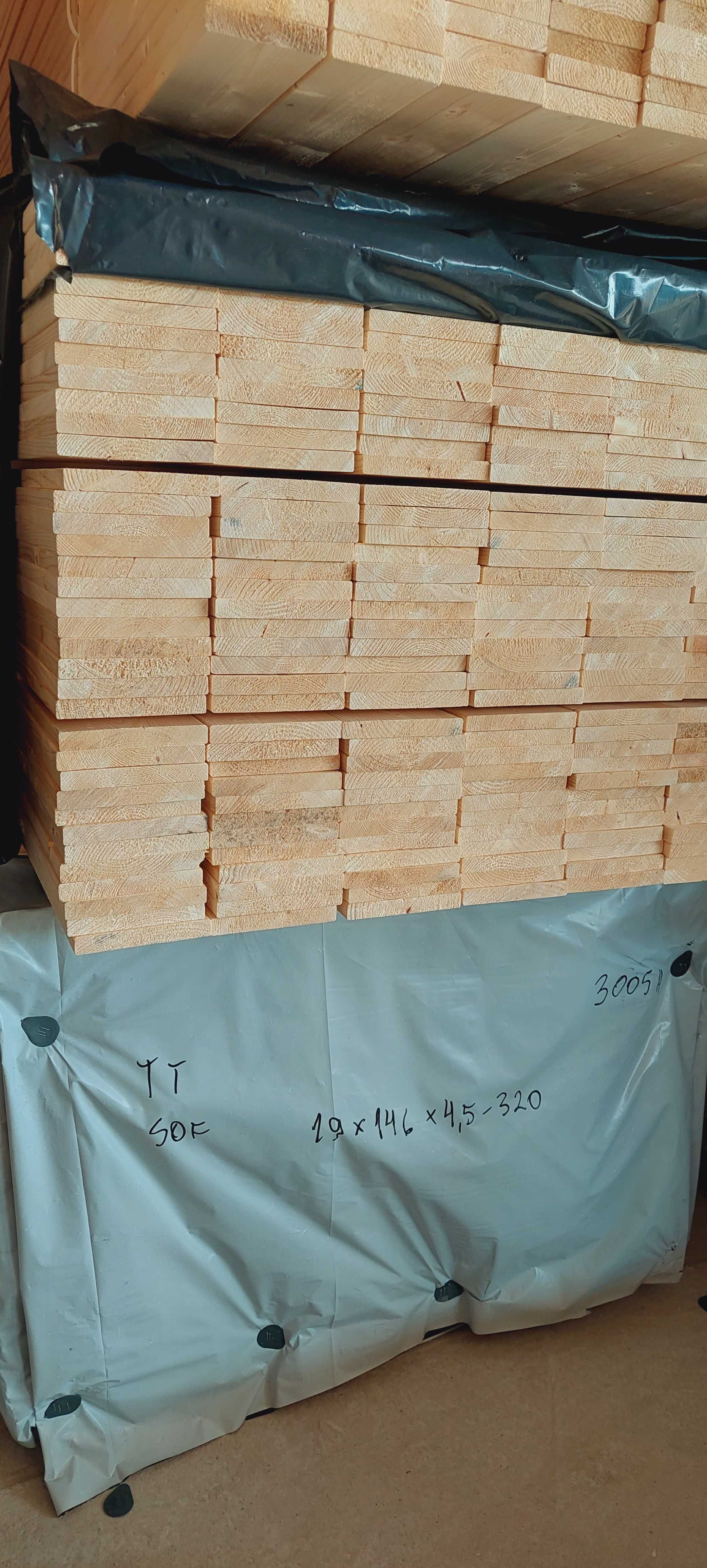 Deska 20x145mm strugana czterostronnie S4S Świerk Klasa AB heblowana