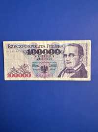 Banknot 100000 zł 1993 rok seria M