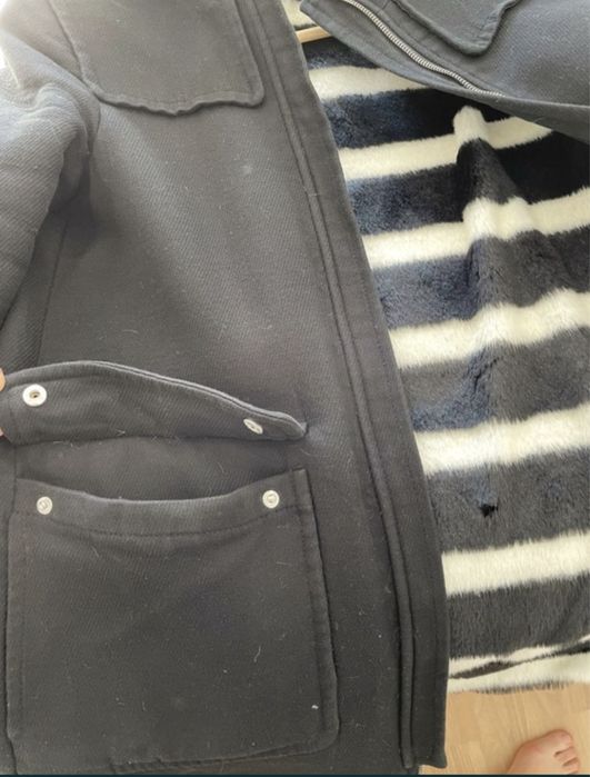 Casaco Sobretudo Zara Preto Zebra senhora M