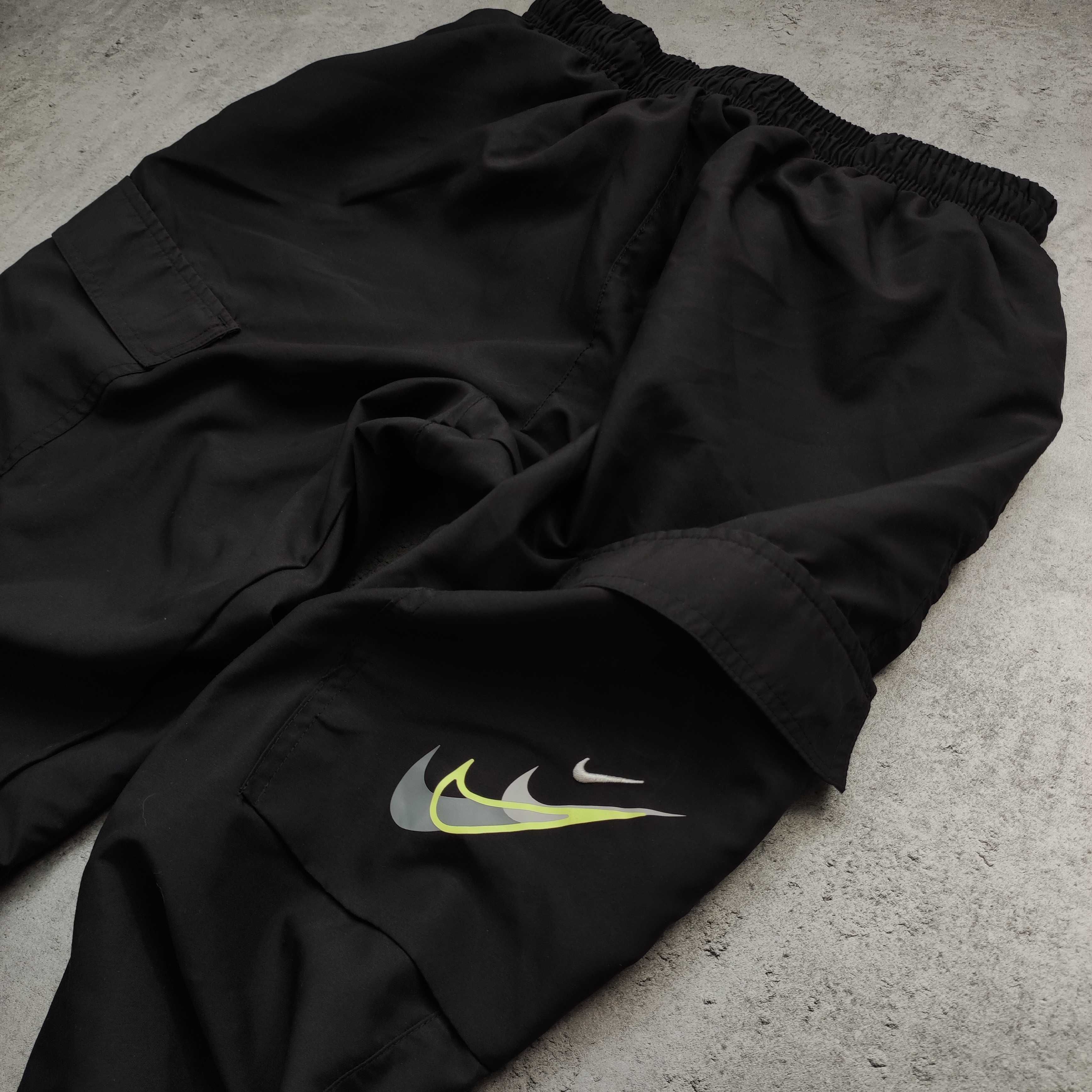 MĘSKIE Dresy Sportowe Joggery Technical Nike Cargo Kieszenie Śliskie