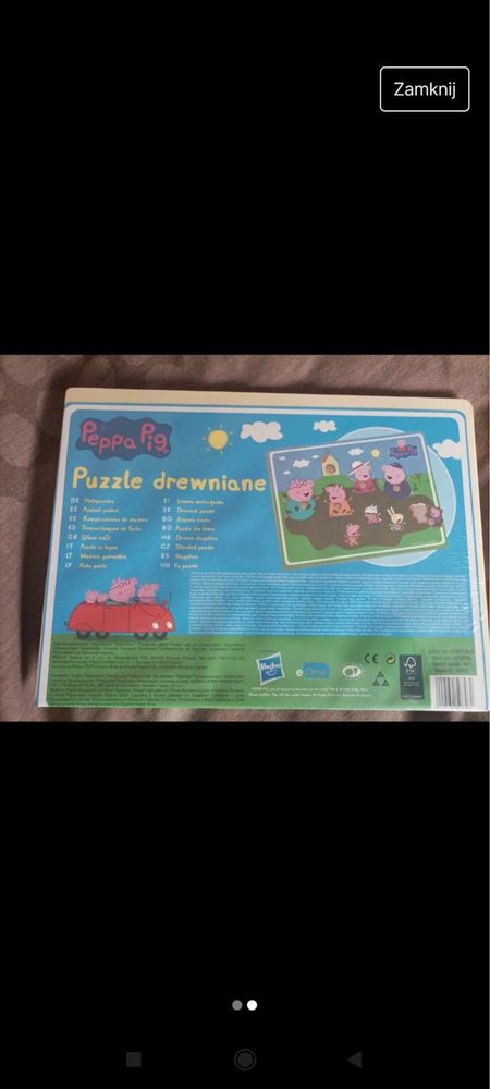 Puzzle drewniane Peppa Pig