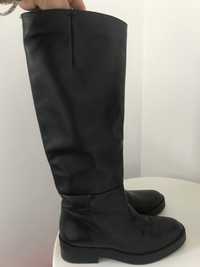 Botas pele pretas Zara