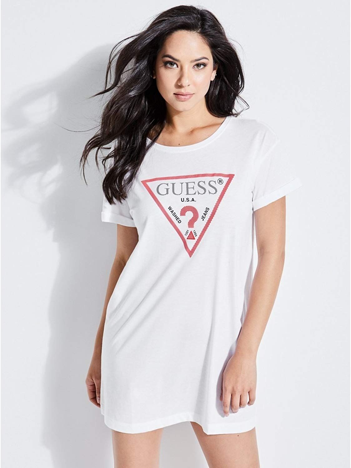 GUESS оригинал. Женская футболка туника платье с треугольником S M