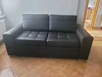 Sofa skórzana rozkładana z funkcją spania