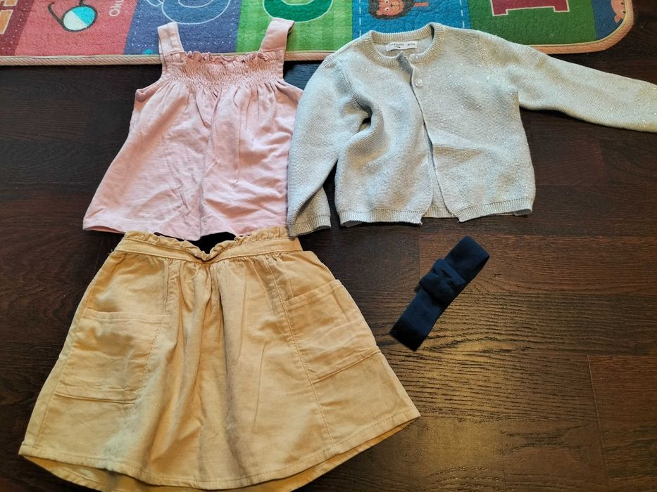 Zestaw letnich ubrań dla dziewczynki, rozm. 86 +buty