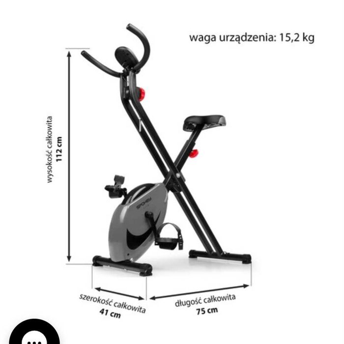 Rower stacjonarny składany