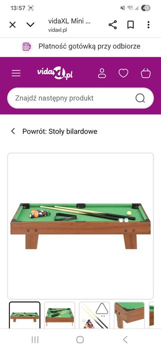 Stolik do bilarda dla dzieci