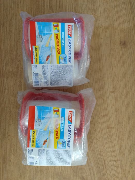 2 zestawy: Folia ochronna  tesa 2 x 20 m x 55 cm, w tym 2 podajniki