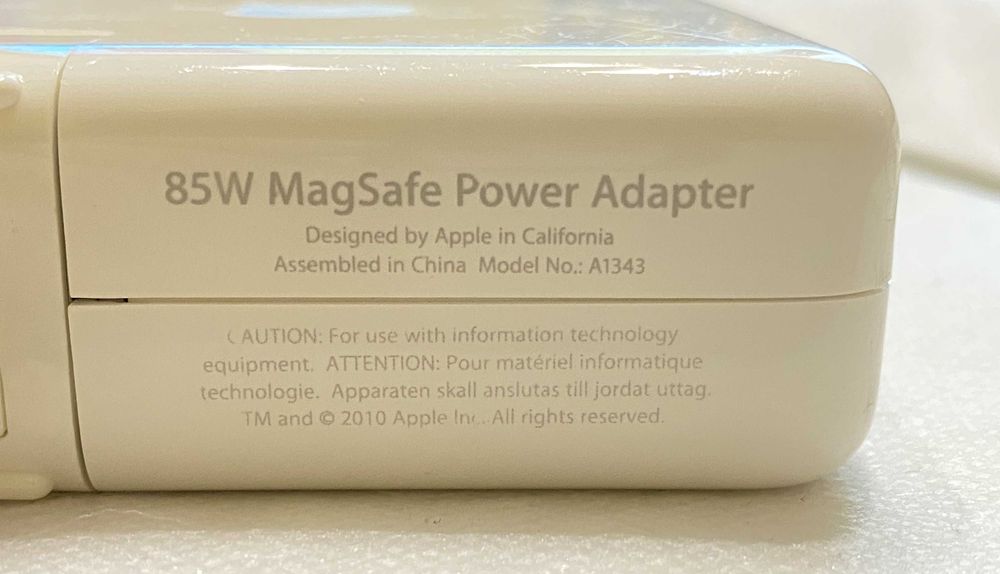 Оригинальный блок питания Apple MagSafe 85W A1343