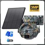 Camara Armadilha Caça C/ Sensor/Painel Solar/Ligação 4G SIM/PTZ 360º