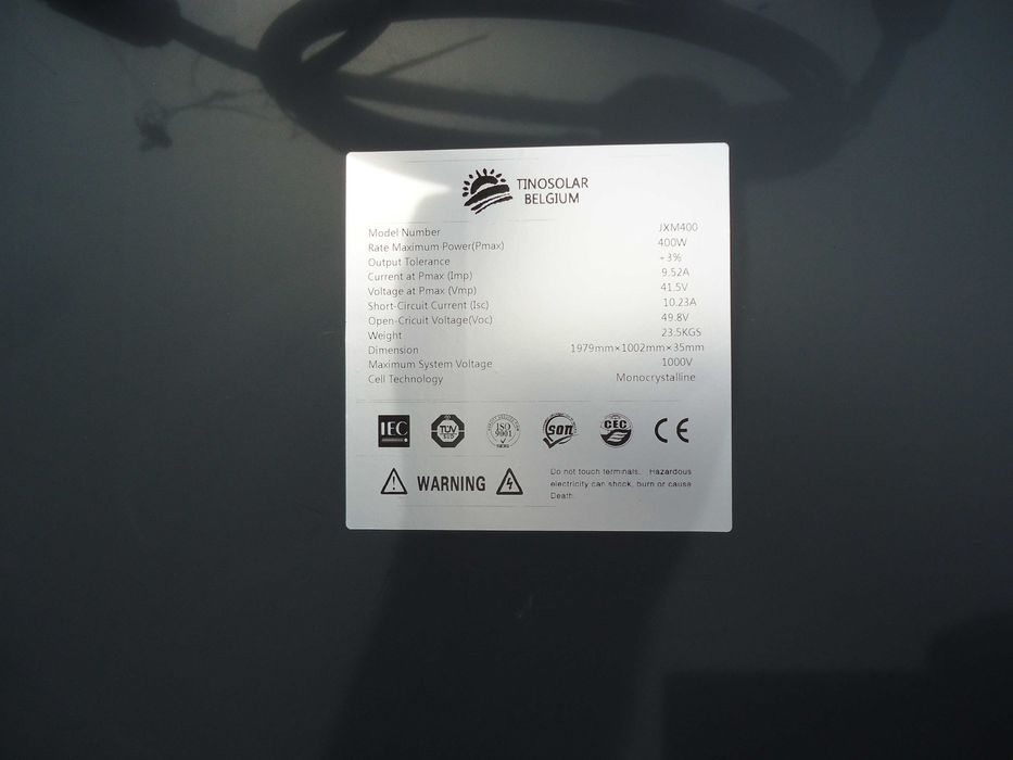 Panel Modułowy Fotowoltaiczny Belgium JXM400 400W NOWY