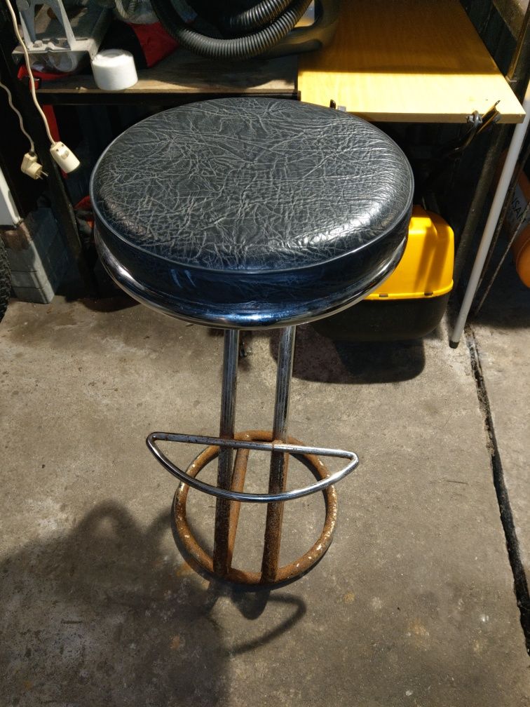 Krzesło barowe kuchenne hoker skórzane taboret siedzisko