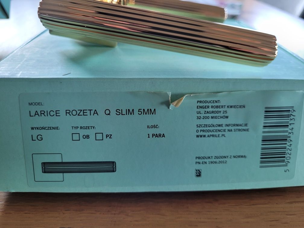 Klamka Aprille Larice 2 kpl + rozeta wc