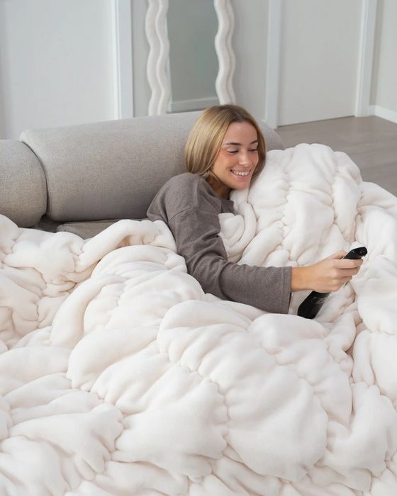 Manta Harriet Flamingueo Bege – Acolchoada