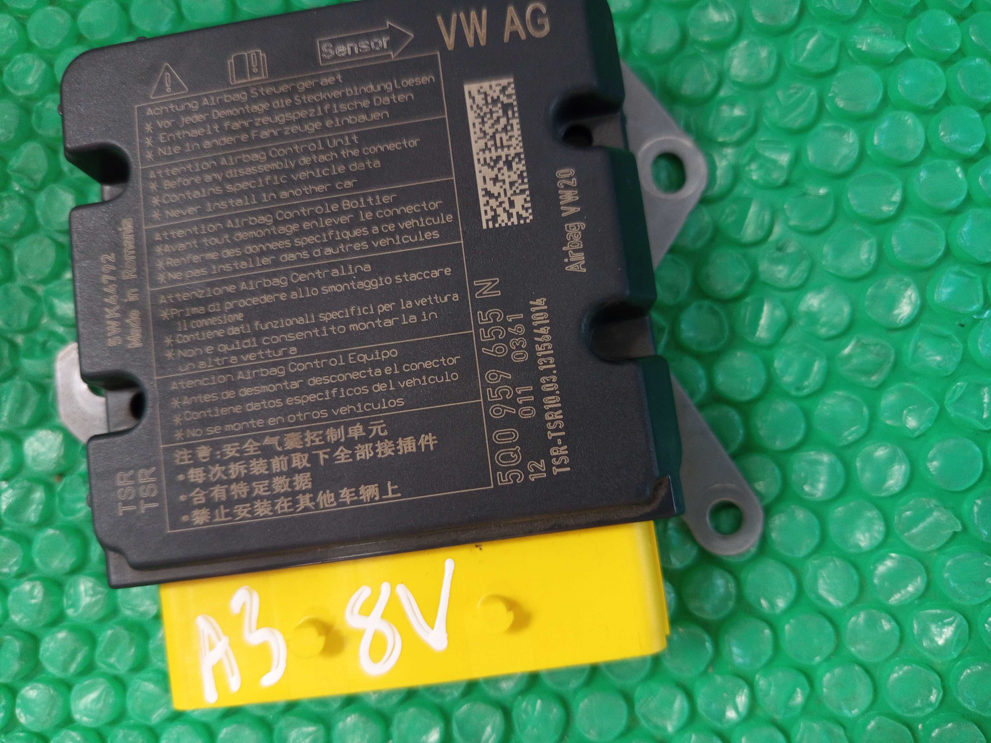 Moduł Sensor Airbag Poduszek Powietrznych 5Q0.959.655N AUDI A3 8V