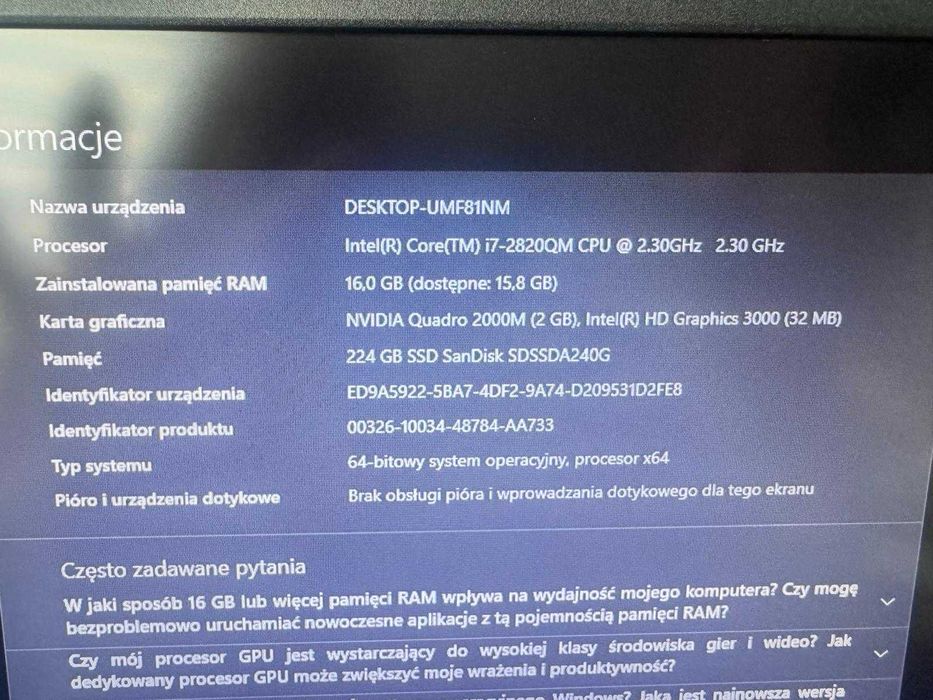 Lenovo ThinkPad W520 + dwie stacje