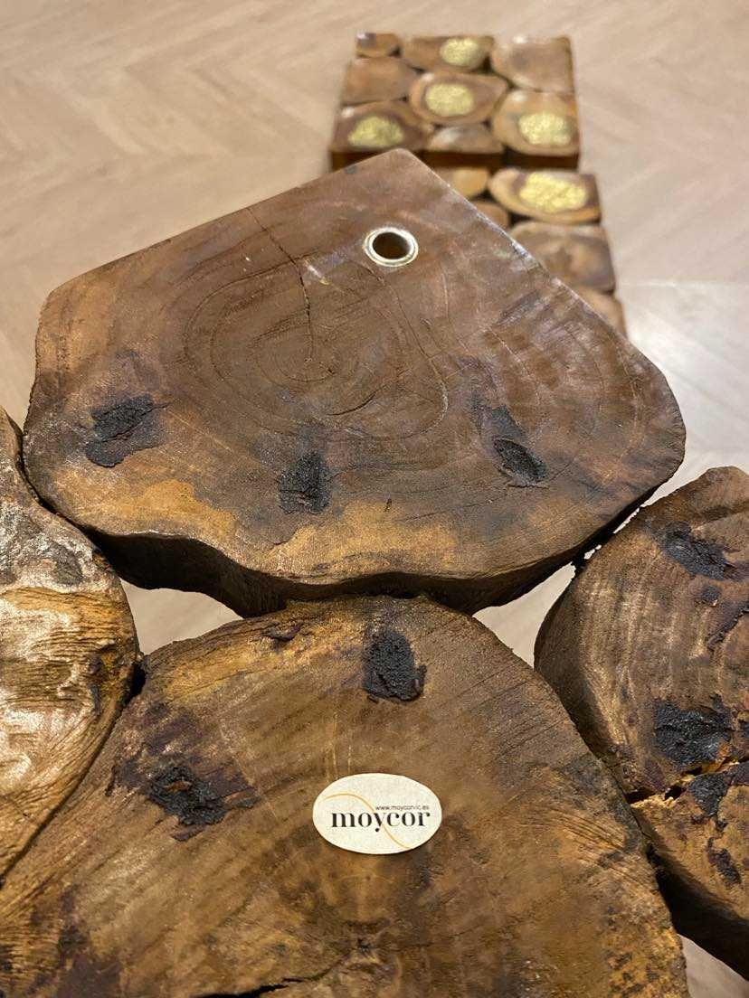 Dekoracja ścienna MOYCOR – zestaw 3 paneli 40x40 cm – kolonialny styl