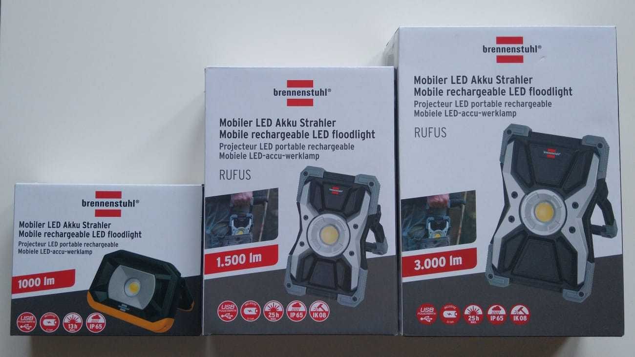 Фонарь прожектор Brennenstuhl RUFUS на аккумуляторах Powerbank