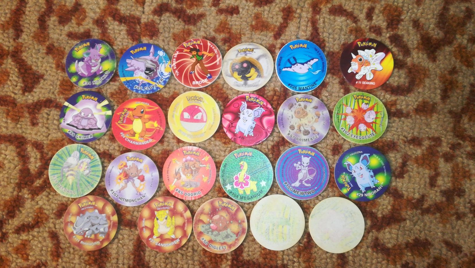 Zwykle tazos pokemon 23szt.