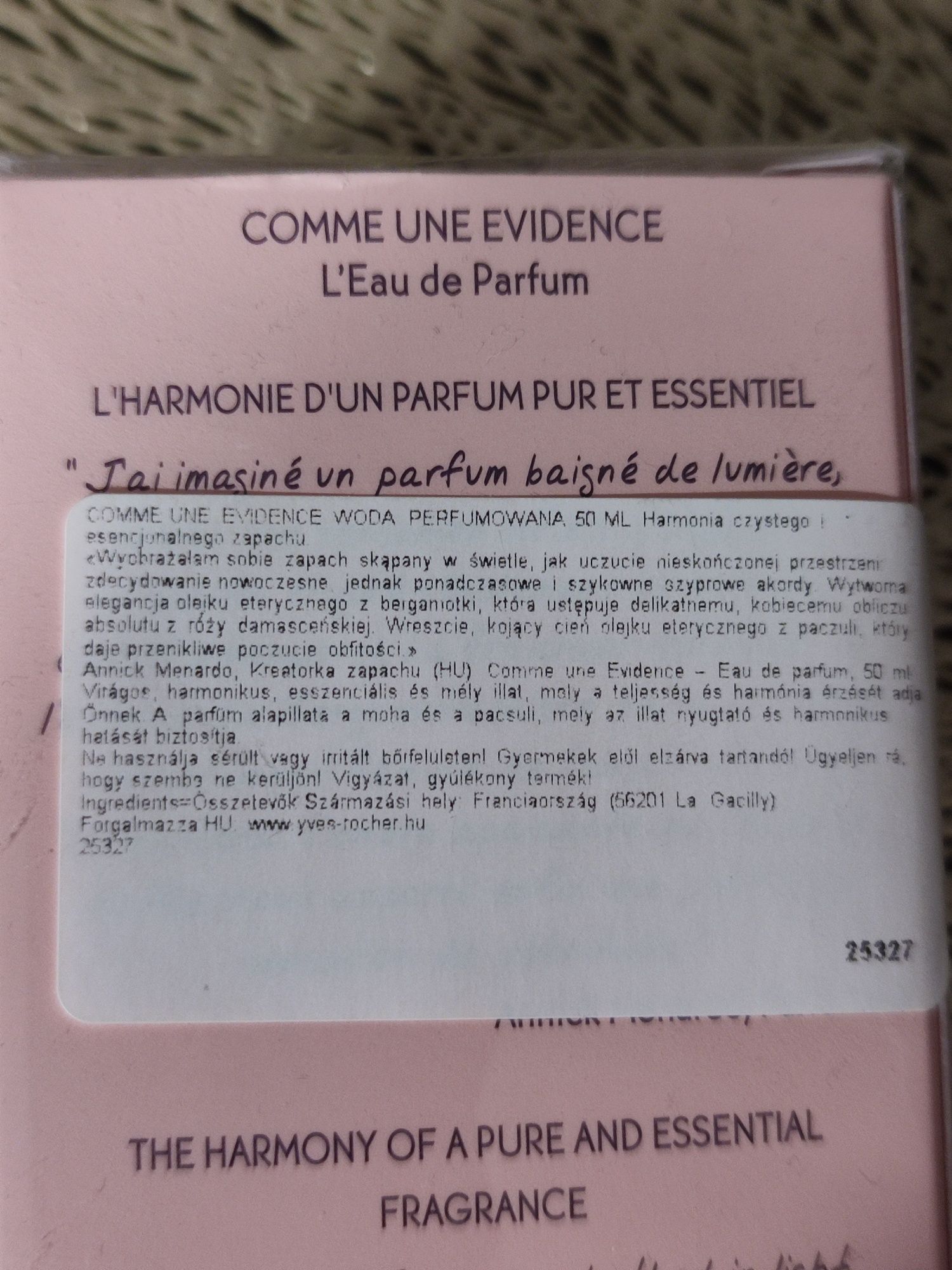 Yves Rocher Evidence. NOWE 50 ml