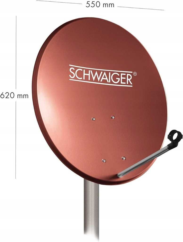Antena satelitarna SCHWAIGER 55x62 cm, aluminiowa