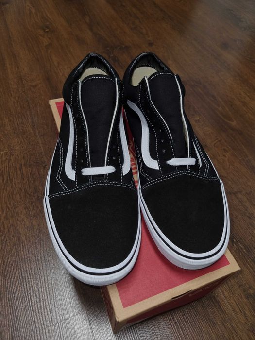 Buty Sneakersy Trampki Vans Old School White Czarne Białe Klasyczne