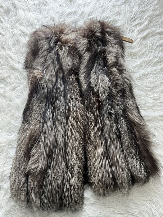 elegancka kamizelka z futra lisa