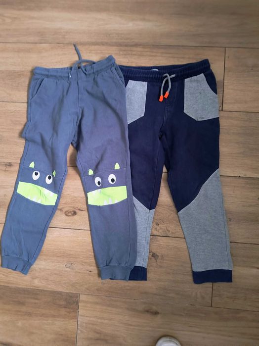 2x Spodnie ocieplane rozm 122