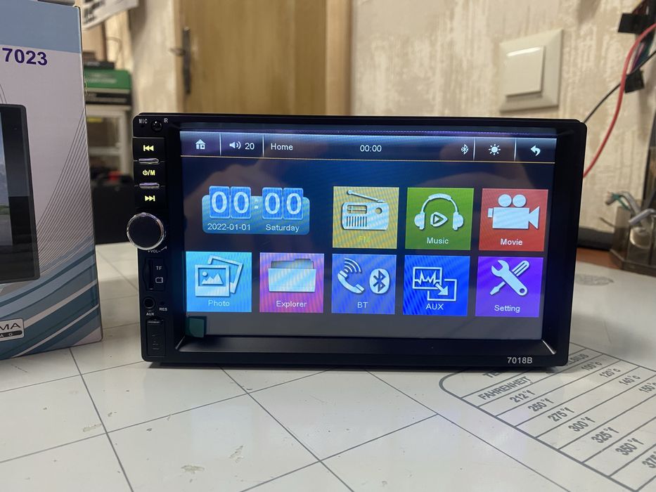 Магнитола 2 Дин USB, Bluetooth, Aux