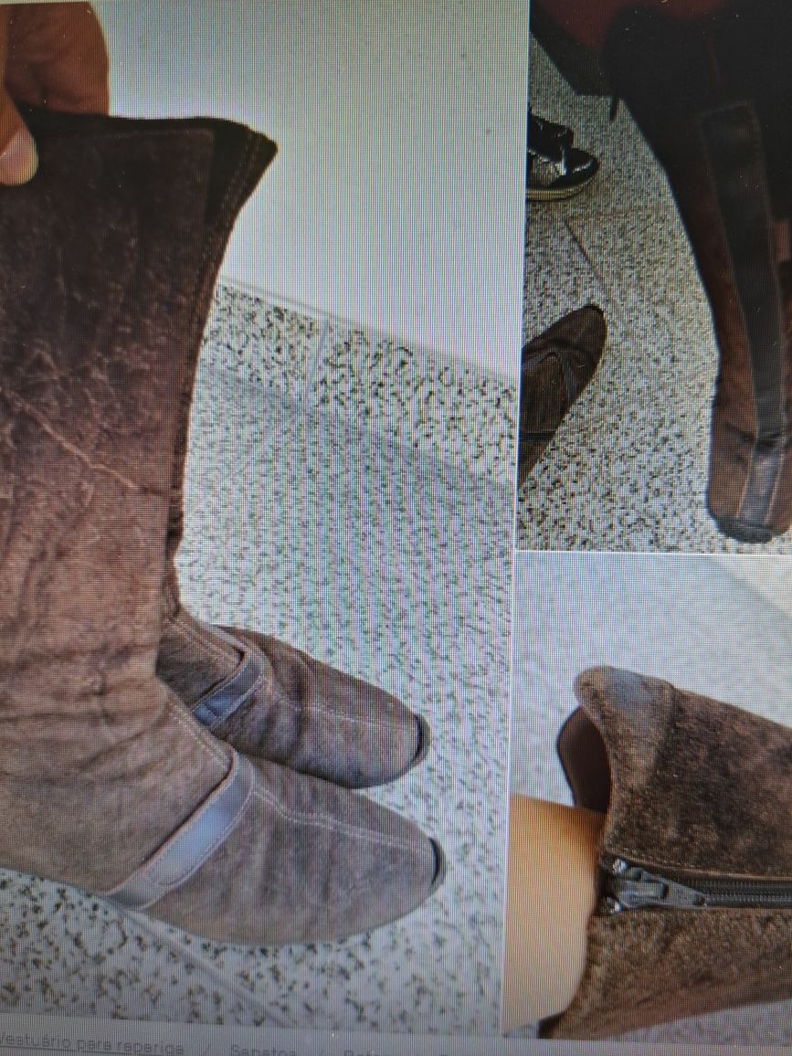 Botas via nova em pele 36