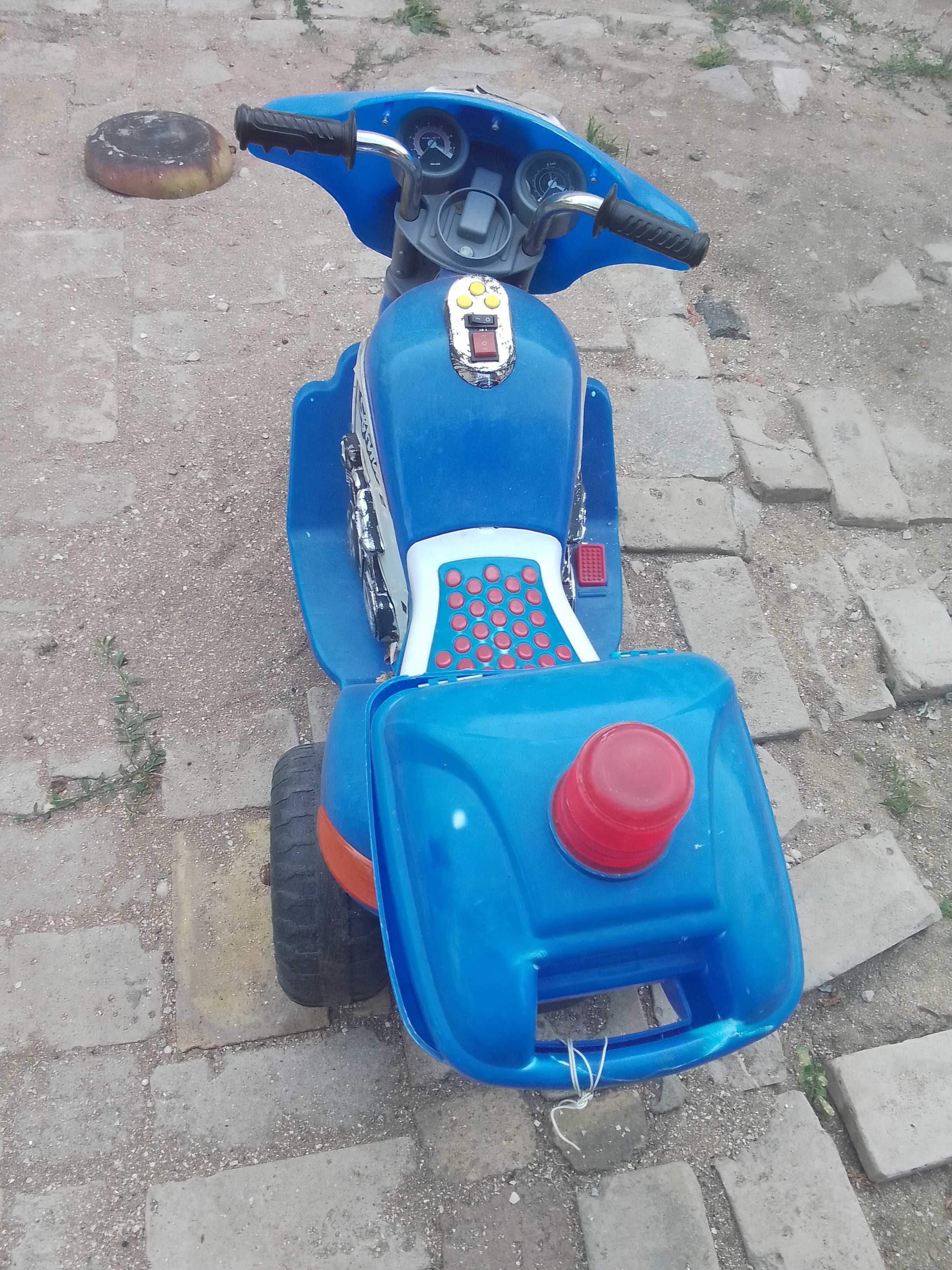 Электро мотоцикл трех колесный детский
