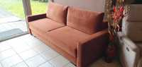 Sofa 215 cm rozkładana w rudym kolorze NELSON