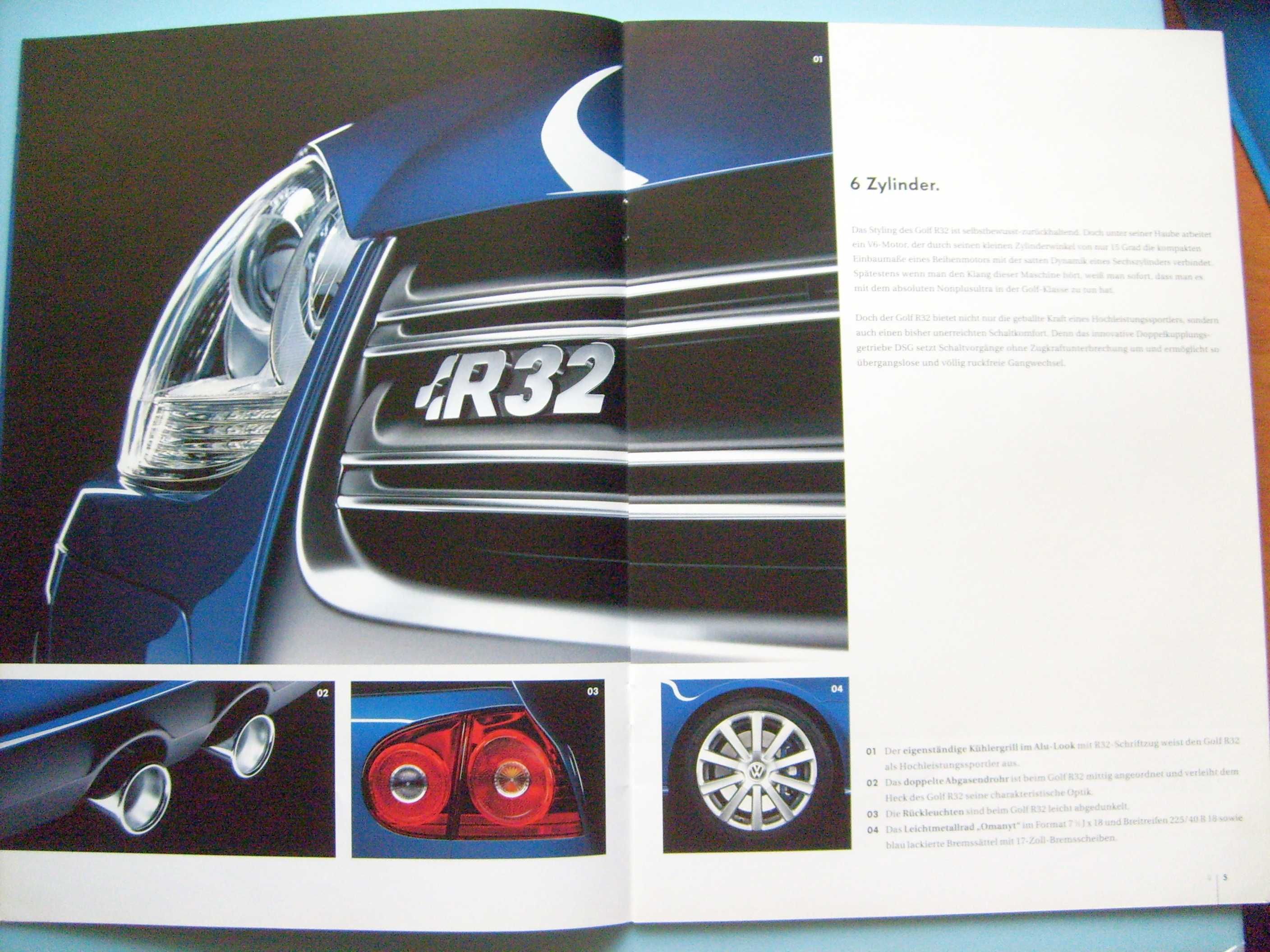 VW Volkswagen Golf R32 / Mk5 - 2007 * prospekt 20 str. BDB *Wyprzedaż